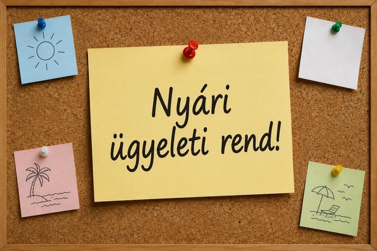 Nyári ügyeleti rend!