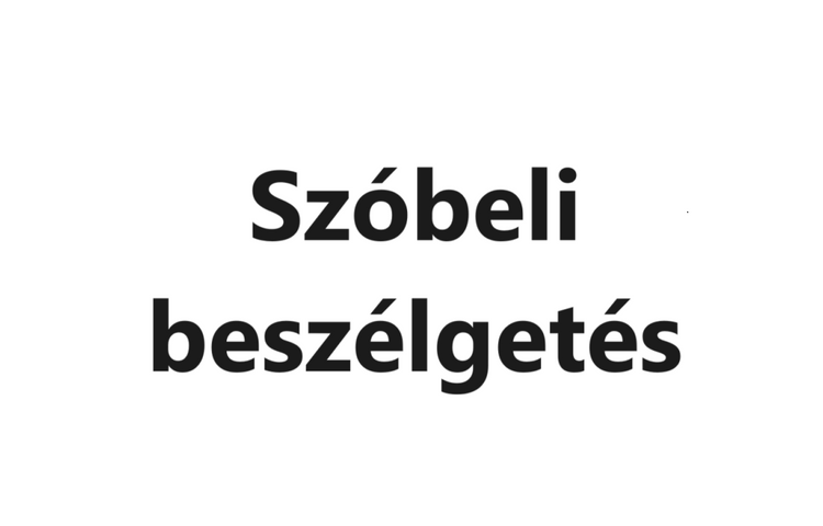 Szóbeli beszélgetés